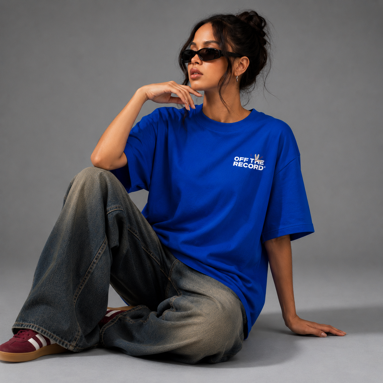 OFF THE RECORD® Royal Blue Oversized T-Shirt