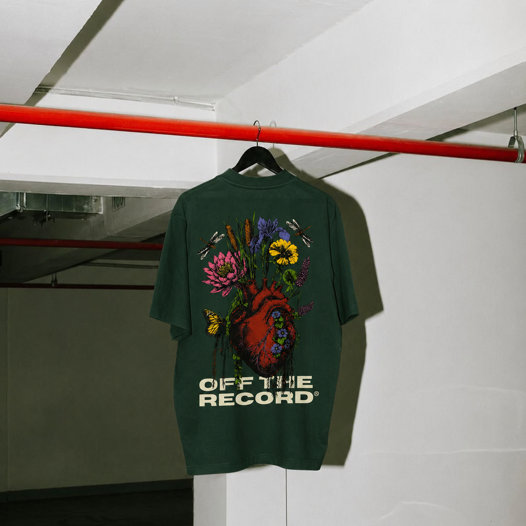 Blooming Heart Oversized Graphic T-Shirt