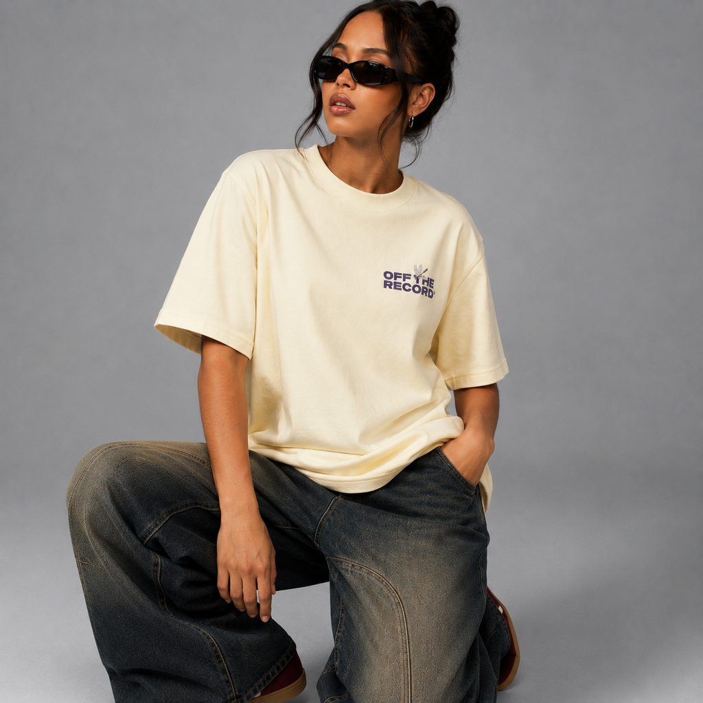 OFF THE RECORD® Butter Cream Oversized T-Shirt