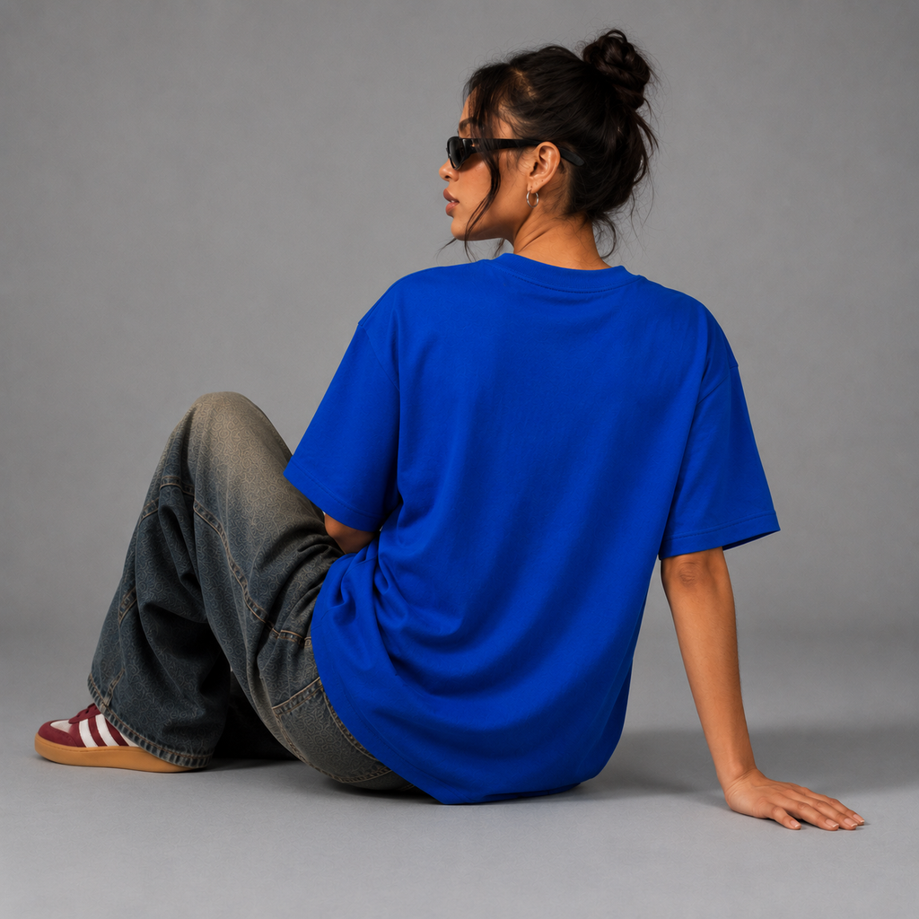 OFF THE RECORD® Royal Blue Oversized T-Shirt