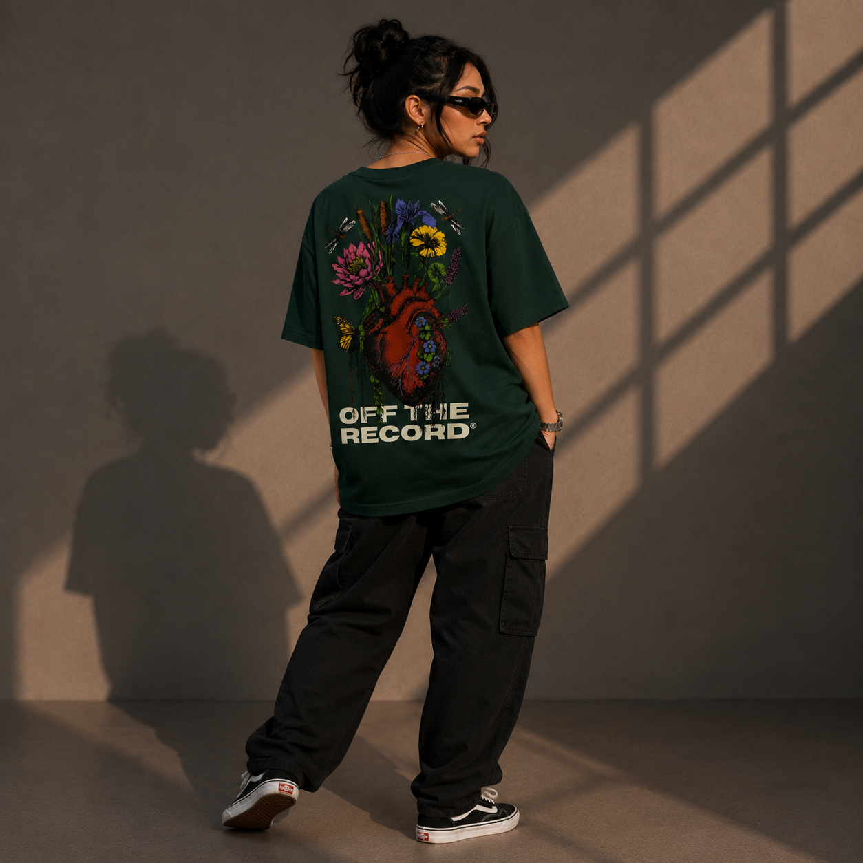 Blooming Heart Oversized Graphic T-Shirt