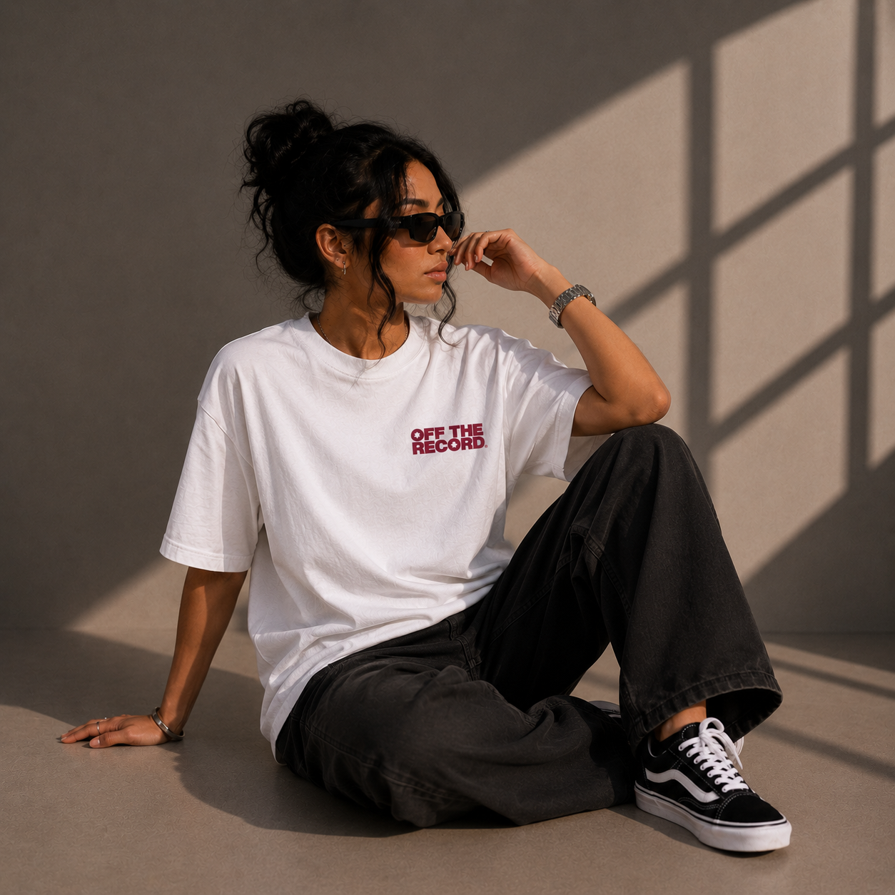 Blooming Heart Oversized Graphic T-Shirt
