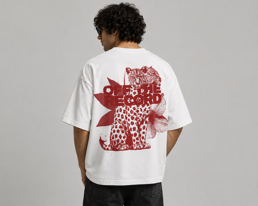 OFF THE RECORD® Cheery Cheetah Oversized T-Shirt.