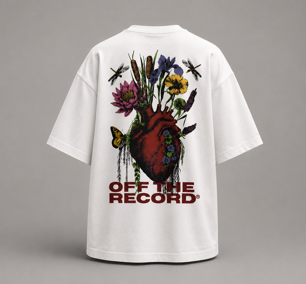Blooming Heart Oversized Graphic T-Shirt
