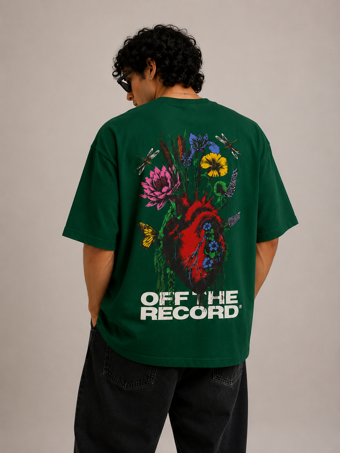 Blooming Heart Oversized Graphic T-Shirt