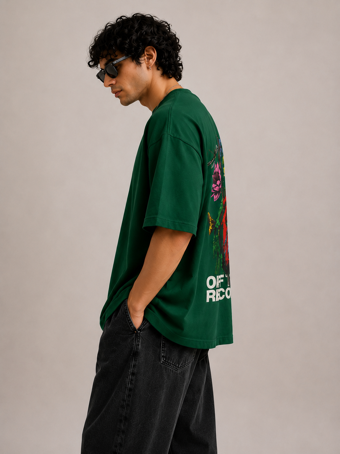 Blooming Heart Oversized Graphic T-Shirt